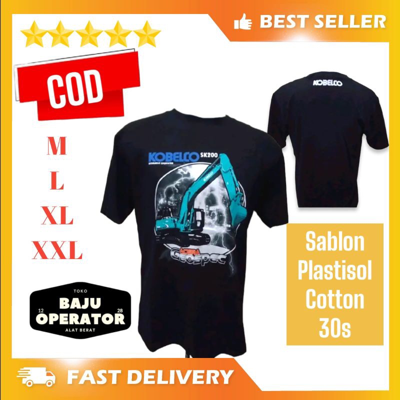 Kaos Kobelco / baju kobelco / baju excavator / baju exca / baju beko / baju kobelco beko excavator