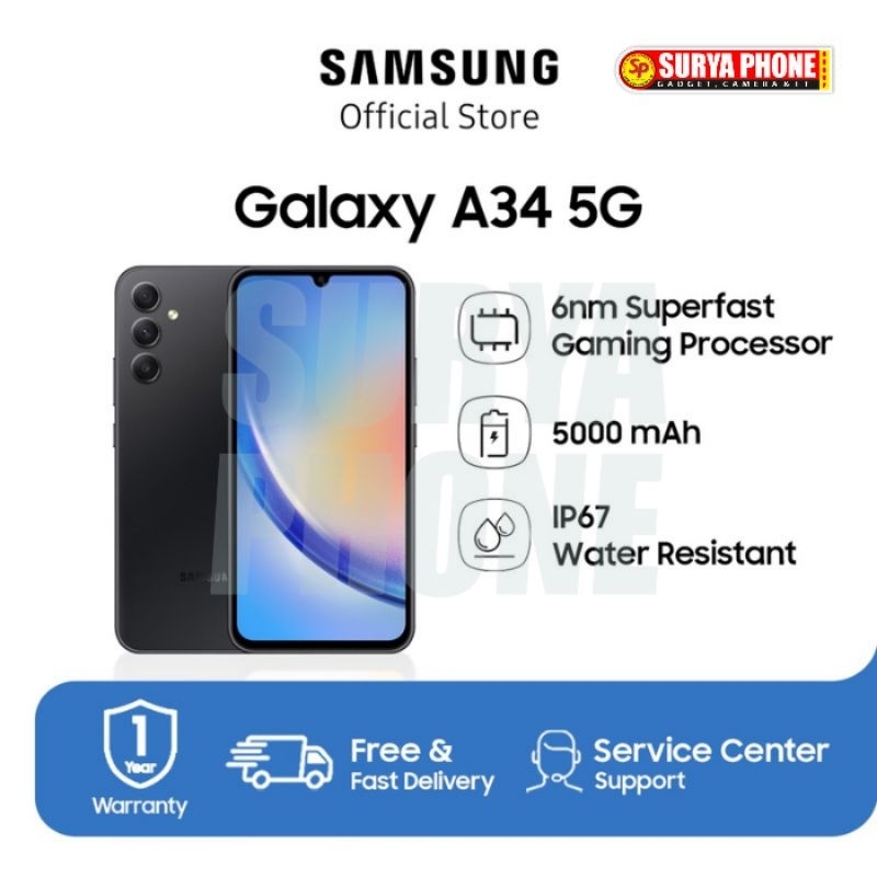 SAMSUNG GALAXY A34 5G RAM 8GB ROM 256GB