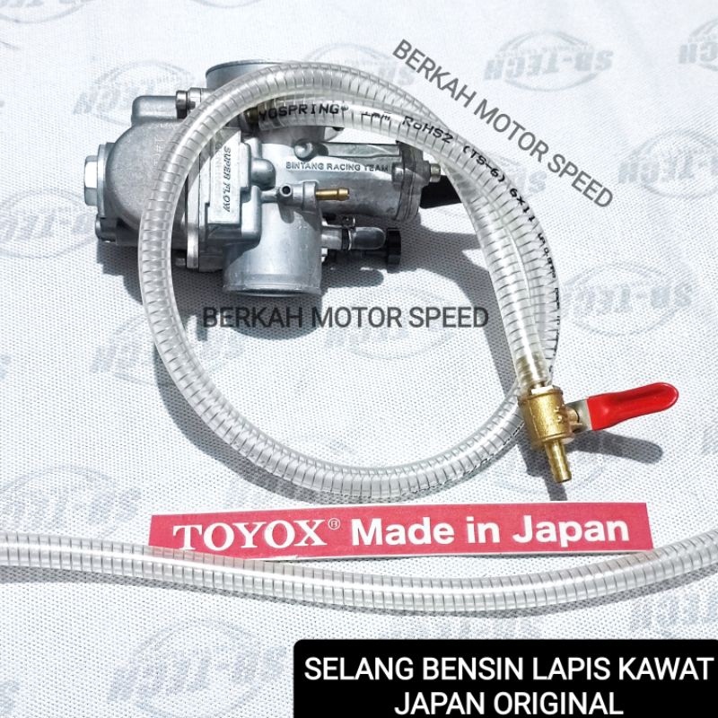 SELANG BENSIN TOYOSPRING JAPAN SELANG TOYOX ORIGINAL KRAN SELANG BENSIN KUNINGAN PNP RX KING NINJA R