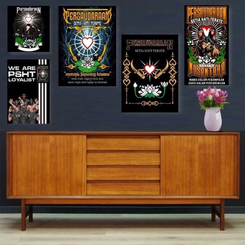 ((COD)) Hiasan Dinding PSHT TERATE//Pajangan Dinding Ruang kamar motif PSHT