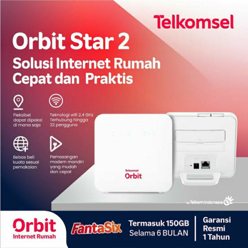 Modem Huawei B312 Orbit Star 2 Free Kartu Telkomsel Orbit