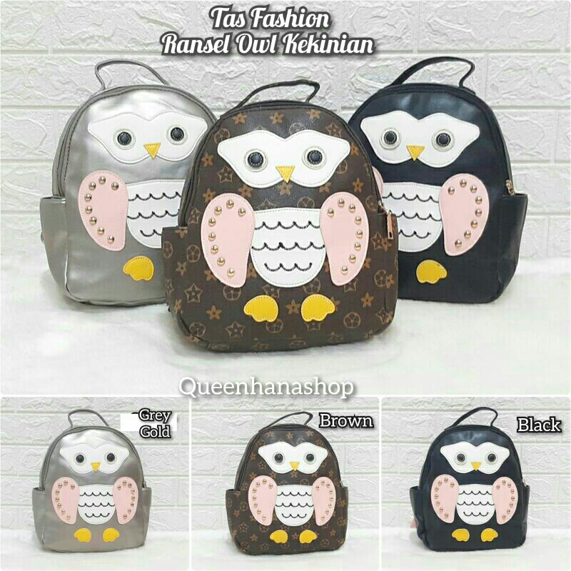 Tas Fashion Owl Ransel Anak Remaja Kekinian