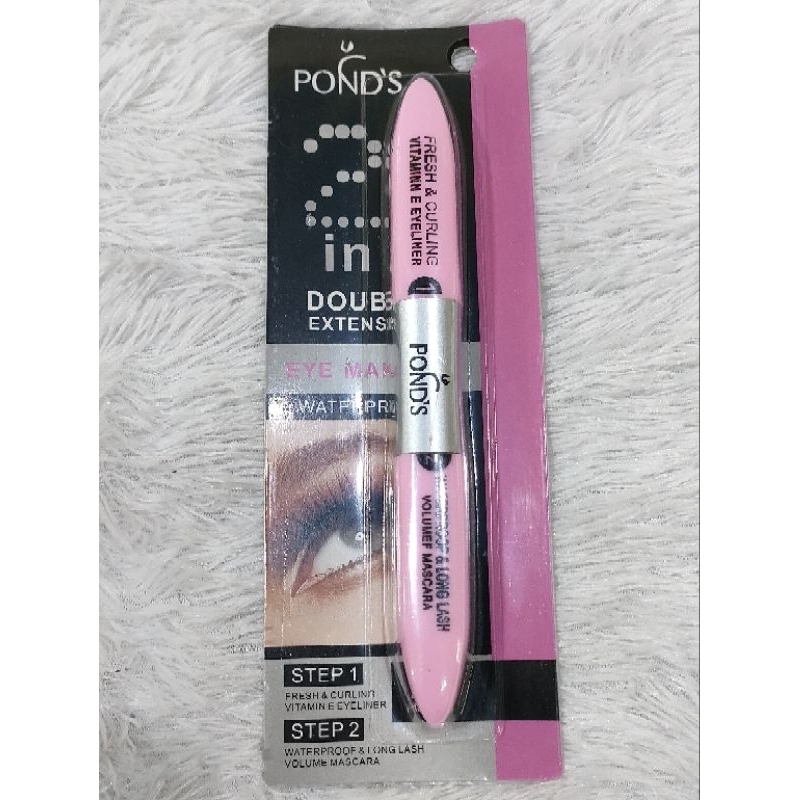 Mascara + Eyeliner 2in1 / Mascara Eyeliner double extension waterproof MURAH /Grosir