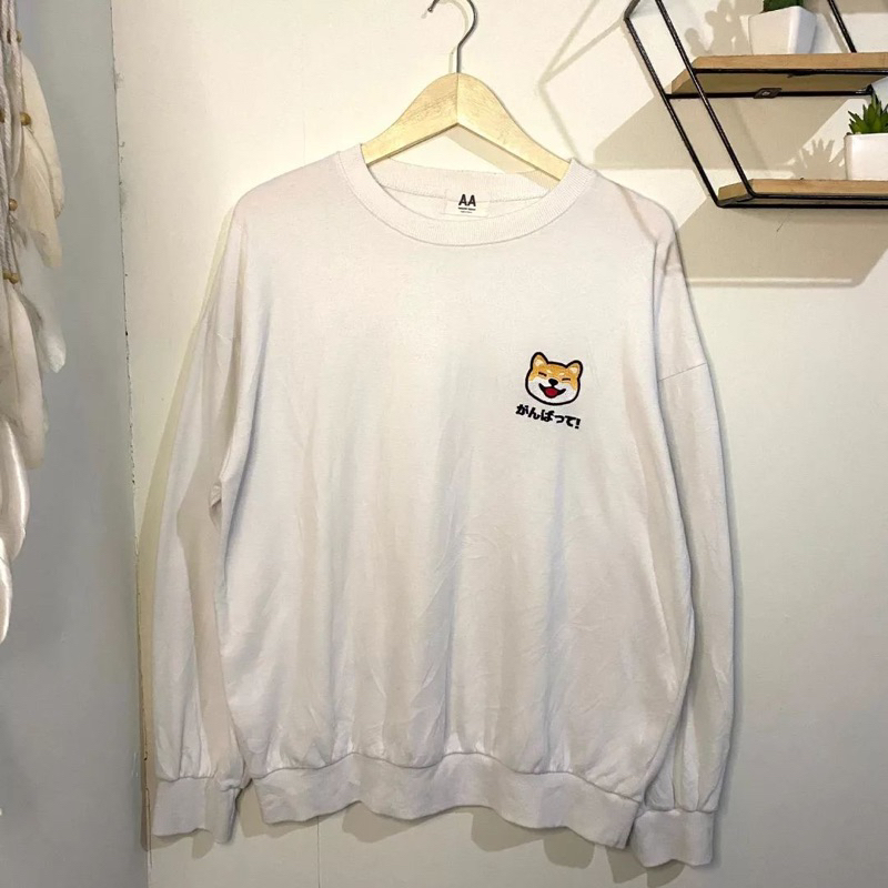 SWITER AA WHITE DOG SHIBA JEPANG JAKET