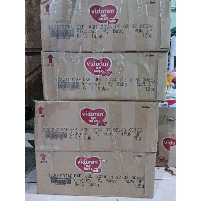 Susu vidoran 1+ 125gr  1 karton