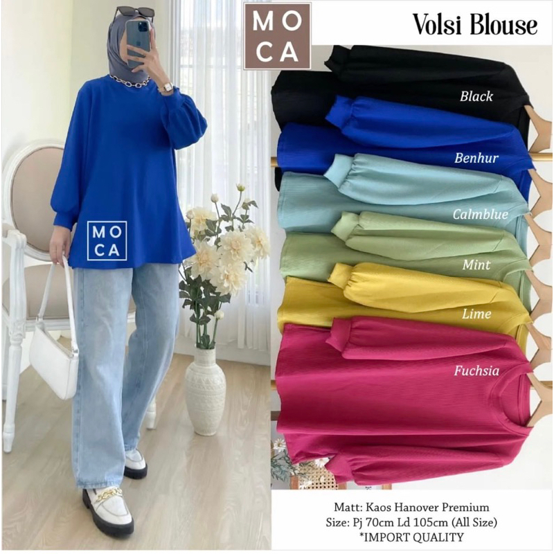 atasan hanover kaos knit merk clarke blouse wanita