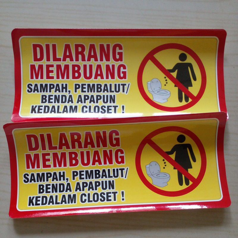 

Stiker Kebersihan Toilet