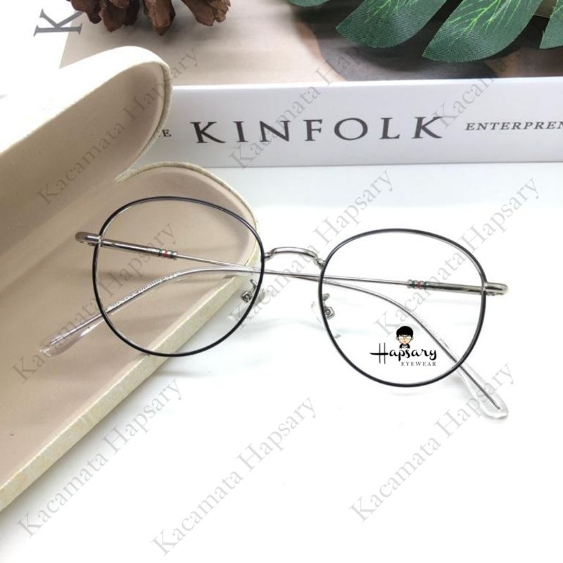 Frame Kacamata Minus Antiradiasi Wanita Bulat F6234 Terbaru | Anti UV Photocromic &amp; Bluecromic