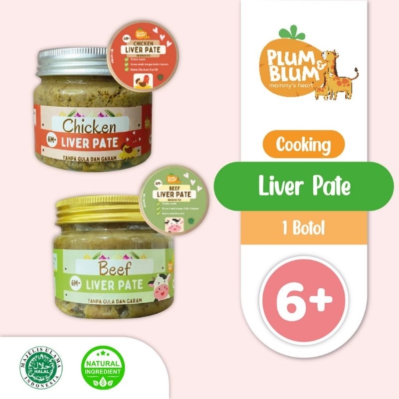 Plumandblum Baby MPASI Chicken Beef Liver Pate 130 ml / Plum &amp; Blum Frozen Food Bayi / Plum and Blum