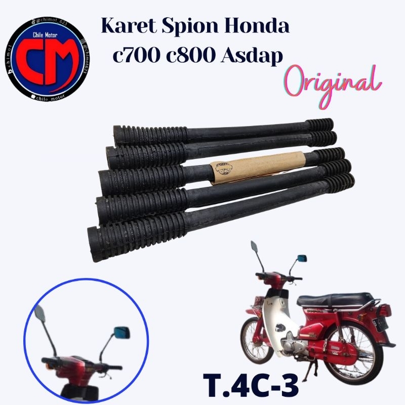 karet sarung gagang spion Honda c700 c800 Astrea 800 asdap original T. 4c