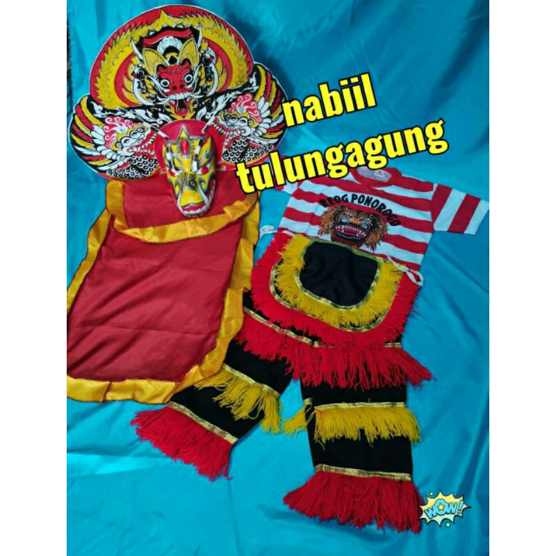setelan kaos reog ponorogo barogan spon devil anak
