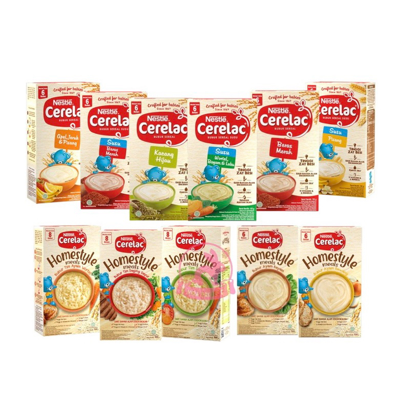 Nestle Cerelac Bubur Bayi 6+ dan 8+ All Varian