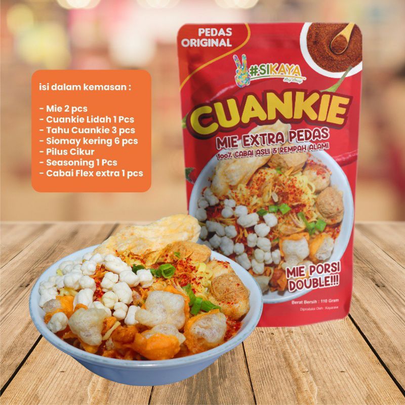 

SIKAYA cuankie mie extra pedas, cuankie sikaya, cuankie murah, cuankie pedas