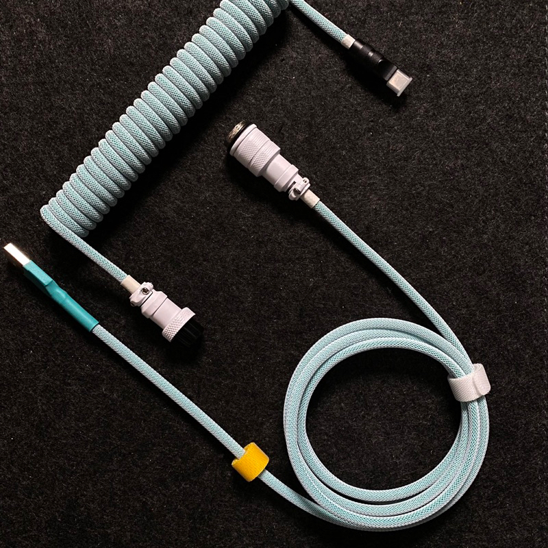 Super Premium coiled cable mechanical keyboard