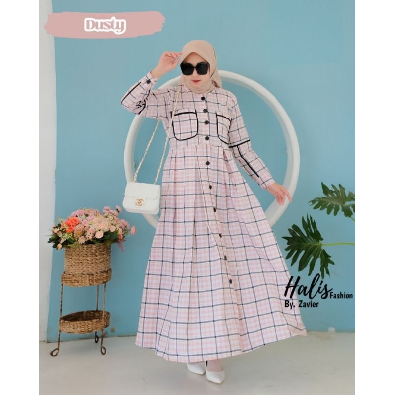 DRESS KOTAK ORIGINAL HALIS FASHION BY ZAVIER/DRESS KOTAK BY HALIS/DRESS KOTAK HALIS/GAMIS KOTAK HALI
