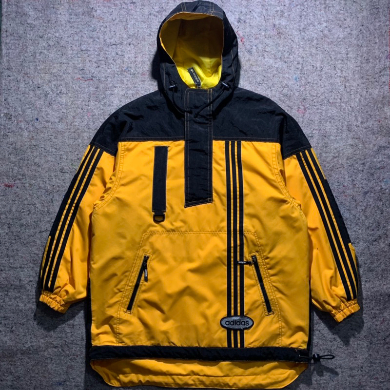 VINTAGE 90s ADIDAS TREFOIL BIG LOGO TWO TONE JAKET