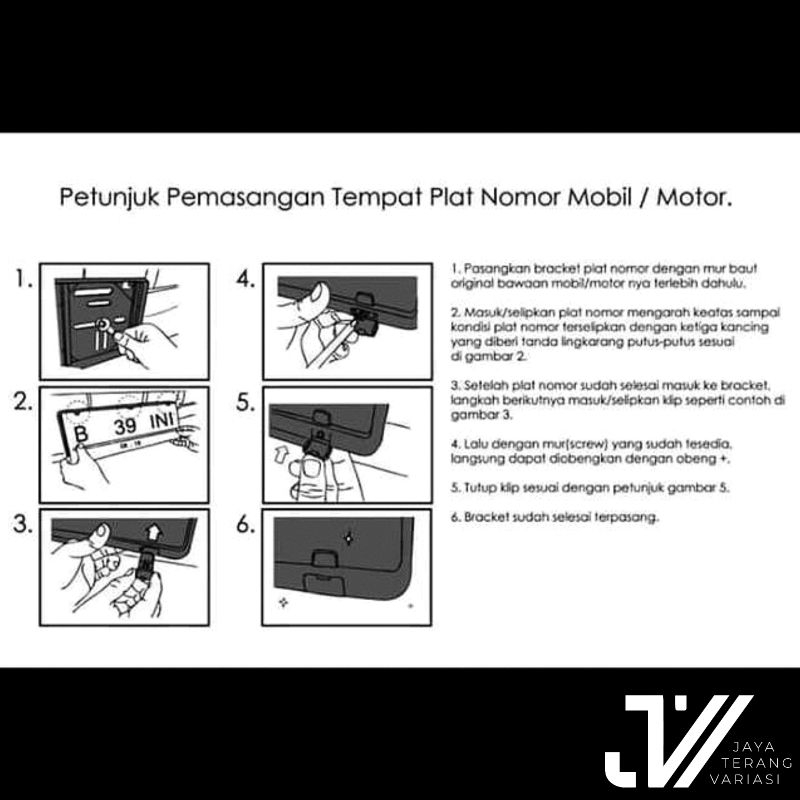 Tempat Plat nomer Mobil / Plat Mobil / Dudukan Plat Mobil