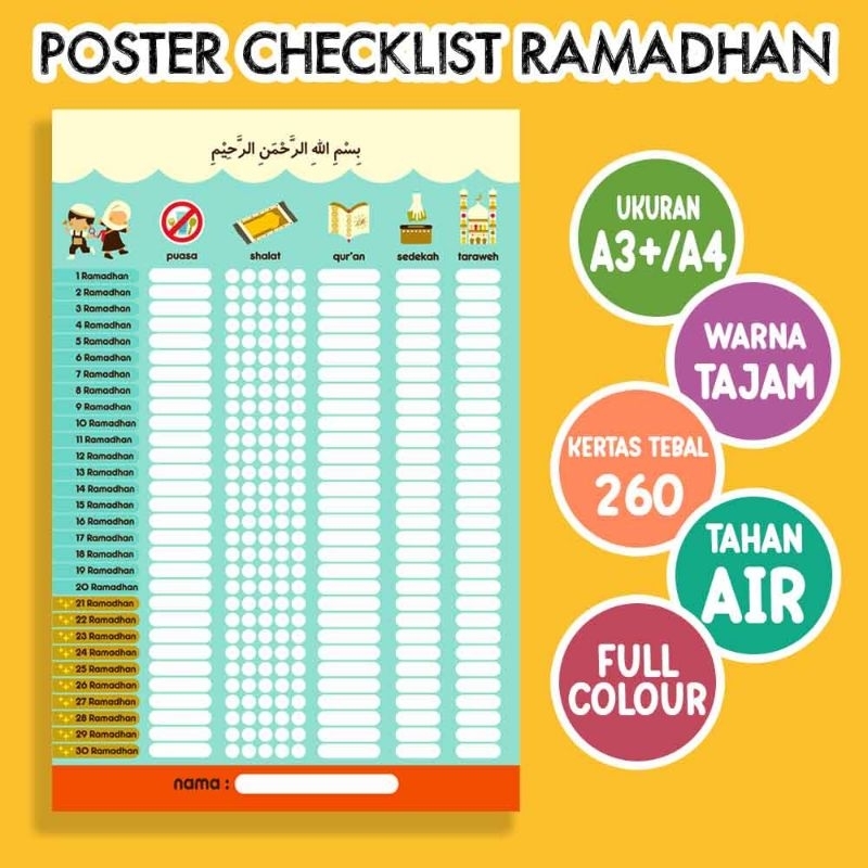 

Poster Checklist Ramadhan