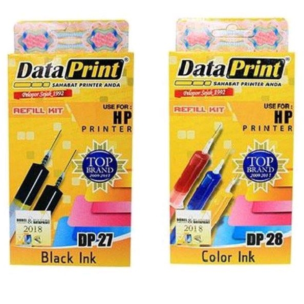 Tinta printer data print black atau color HP universal
