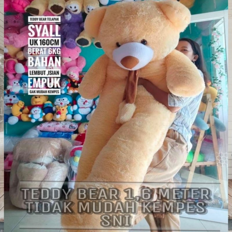Boneka teddy bear super jumbo ukuran 1,6 meter
