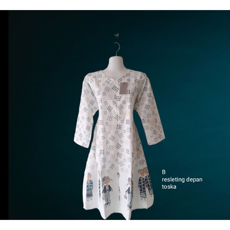 Tunik Batik Premium Wanita - Atasan Batik Wanita Terbaru 2023 - Dress Batik Jumbo Ld 120
