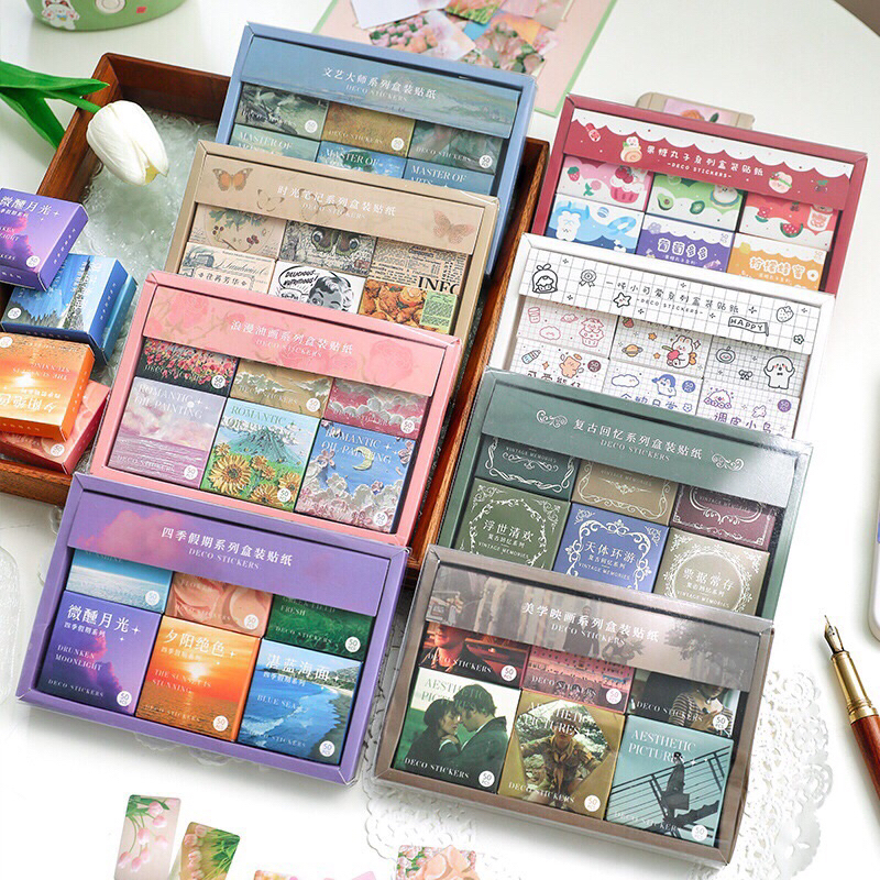 

300pcs Sticker Kertas Film Untuk DIY Scrapbook/Jurnal/Craft