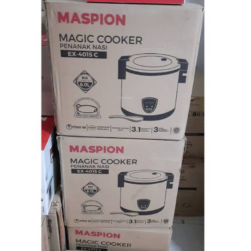 BEST SELLER !! Magic Com Maspion 4015 / Rice Com Maspion MMC 4015 6 Liter