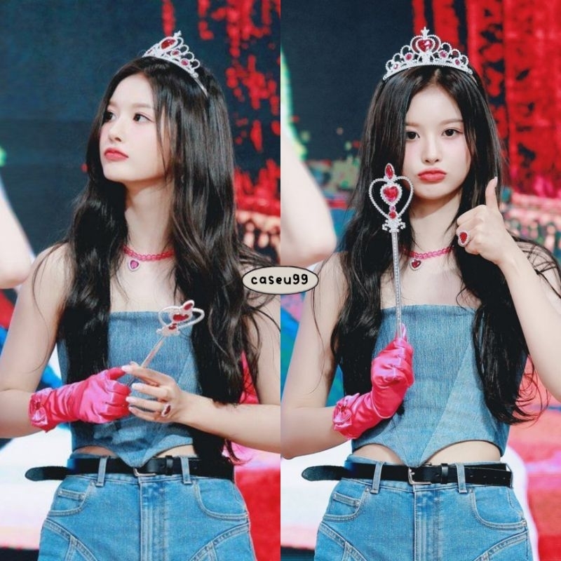 Frozen crown stick 2in1 wony wonyoung Sullyon loona Korean birthday headband// Tiara mahkota tongkat kristal love rhinestone untuk pesta ultah anak perempuan dewasa remaja photoshoot ulang tahun aesthetic kiyowo kawaii