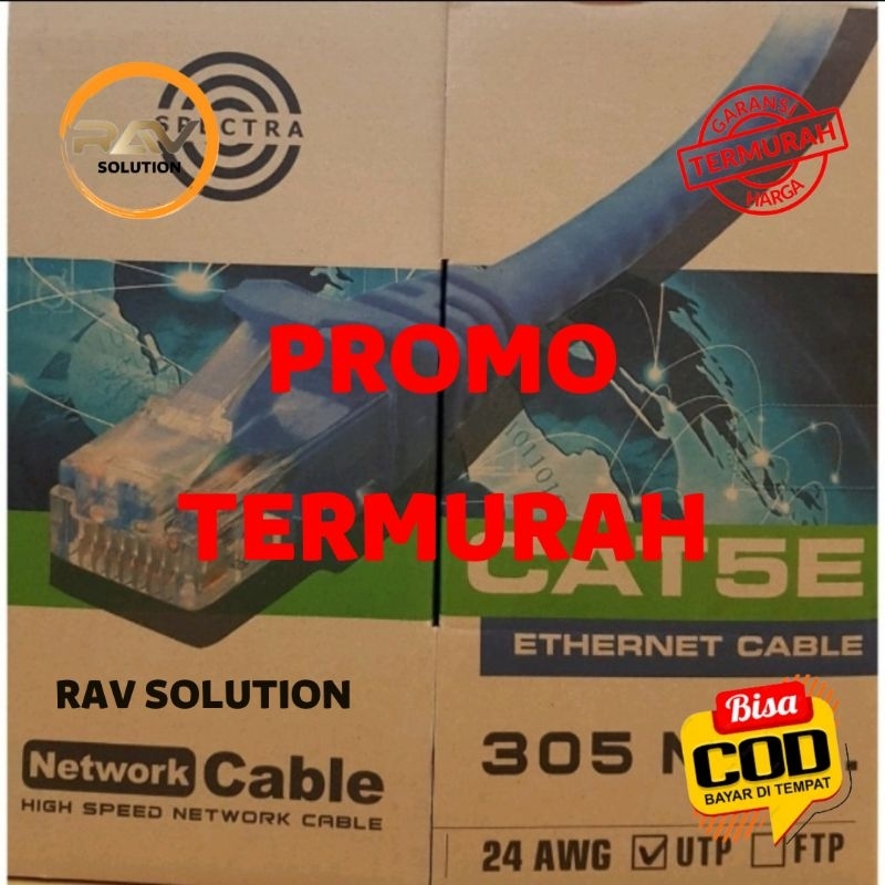 TERMURAH KABEL LAN INTERNET SPECTRA INDOOR PER METER