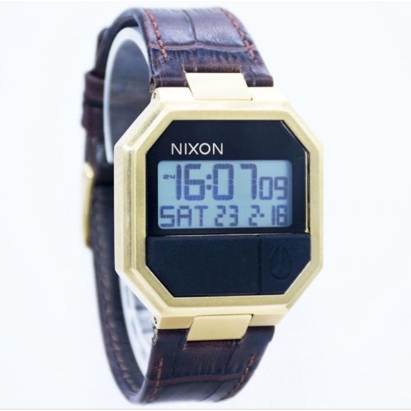 JAM TANGAN PRIA NIXON A944849 RERUN ORIGINAL - Leather Brown Croc
