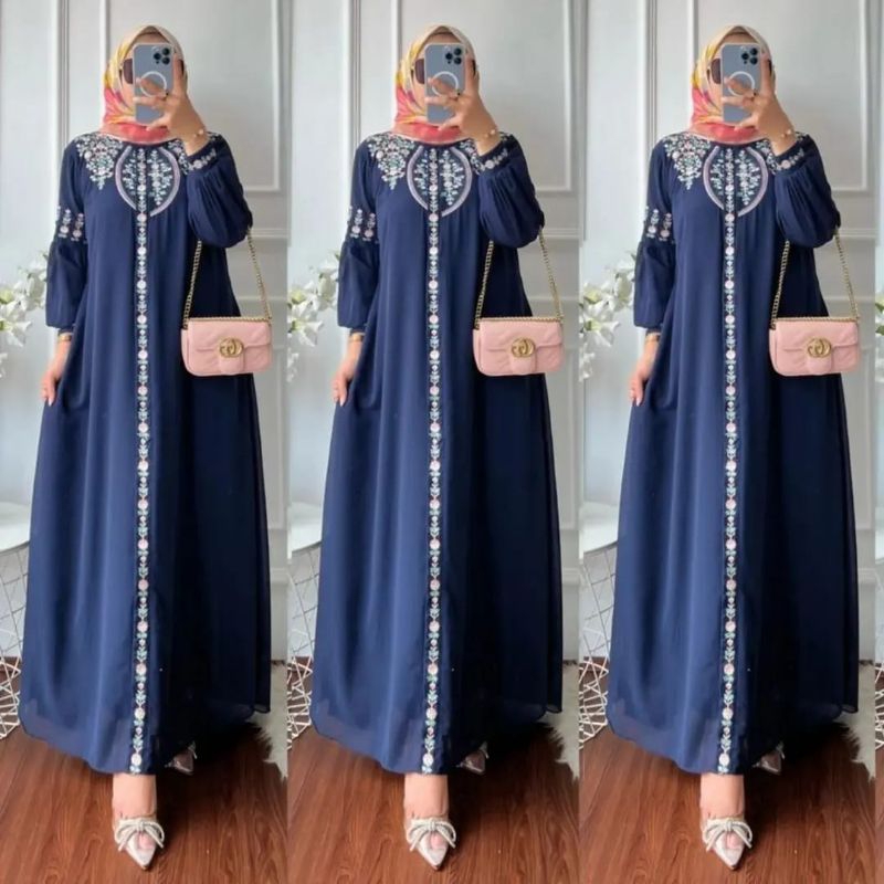 GAMIS MUSLIM TERBARU BAHAN CERUTI BABYDOLL PREMIUM SUPER MEWAH GAMIS KEKINIAN GAMIS KONDANG GAMIS PE