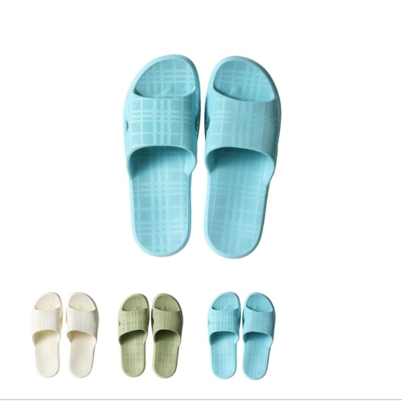 MINISO SANDAL PRIA DAN WANITA CLASSIC CHECKED BATHROOM SLIPPERS