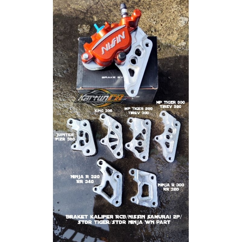 Braket kaliper nissin samurai/standar tiger/MP/tirev/jupiter/king disc 300mm