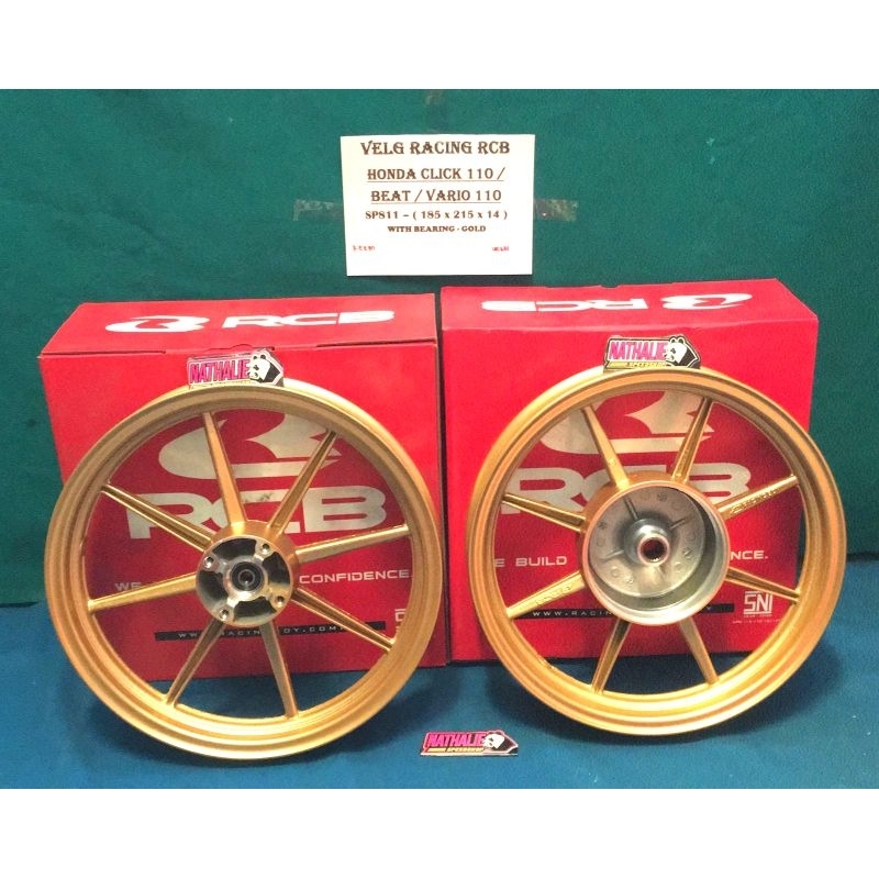 VELG RACING RCB SP811-HONDA CLICK 110/BEAT/VARIO 110 KARBU (185x215x14) GOLD