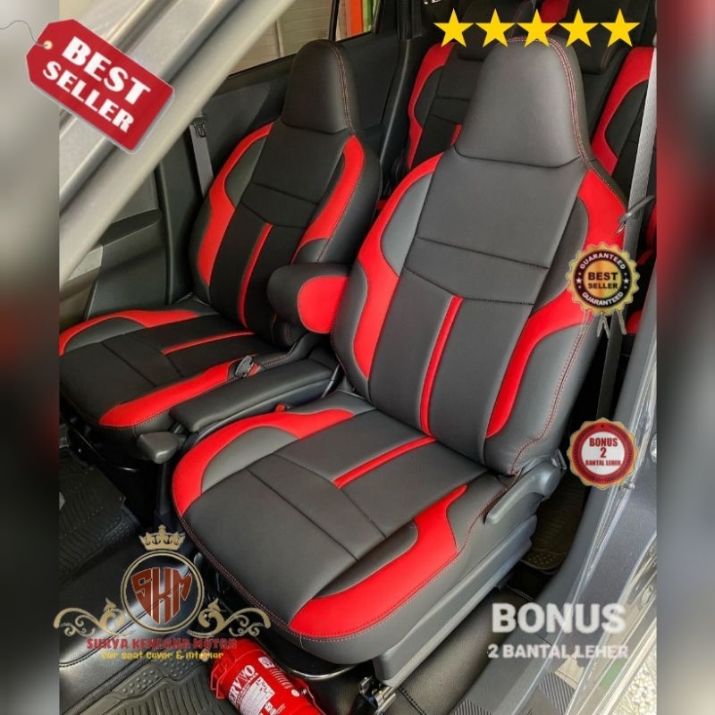sarung jok kulit mobil calya  mobil sigra 2016-2023 fullset jok depan tengah belakag