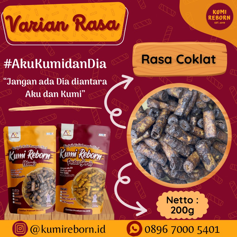 RASA COKLAT KUMI REBORN KERIPIK KULIT LUMPIA