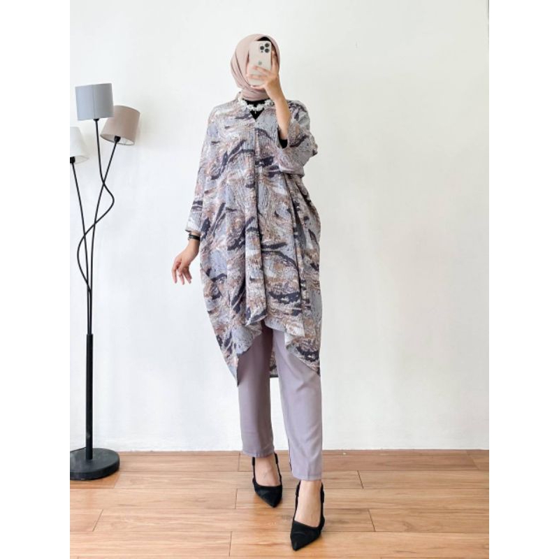 KRISTINA KAFTAN ONE SET -setelan kaftan celana lebaran-