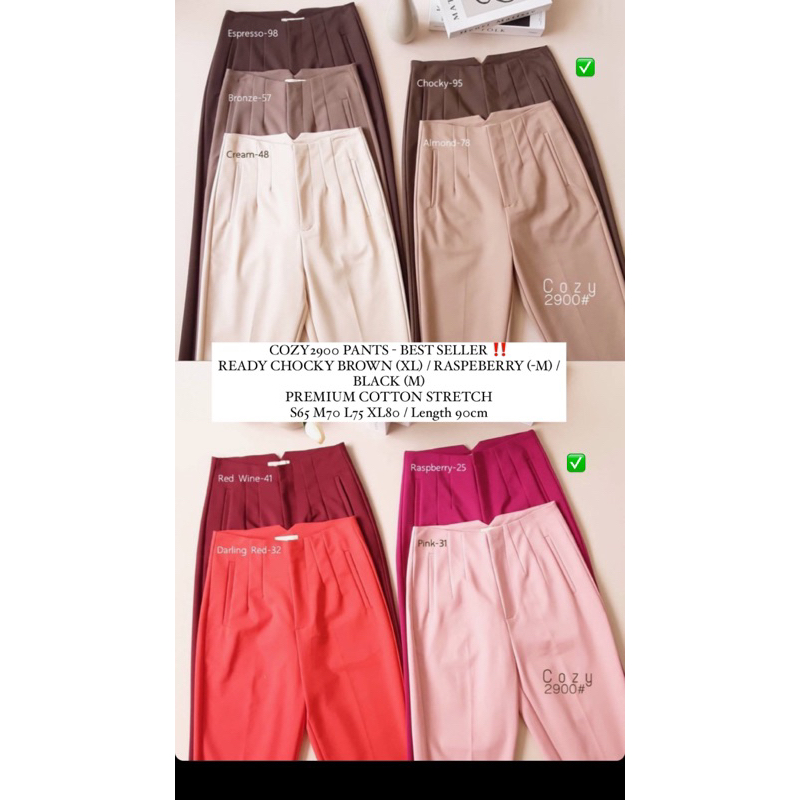 [READY] COZY 2900 HW PANTS / READY CELANA WANITA MERK COZY BANGKOK