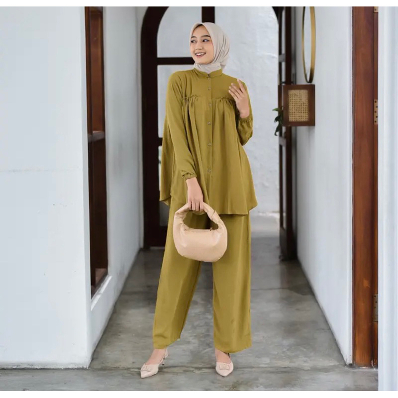 COD GRATIS ONGKIR | ONE SET CRINGKEL | LUNA SERUT DADA DAILY SET | ONE SET KRINKLE AIRFLO | SETELAN 