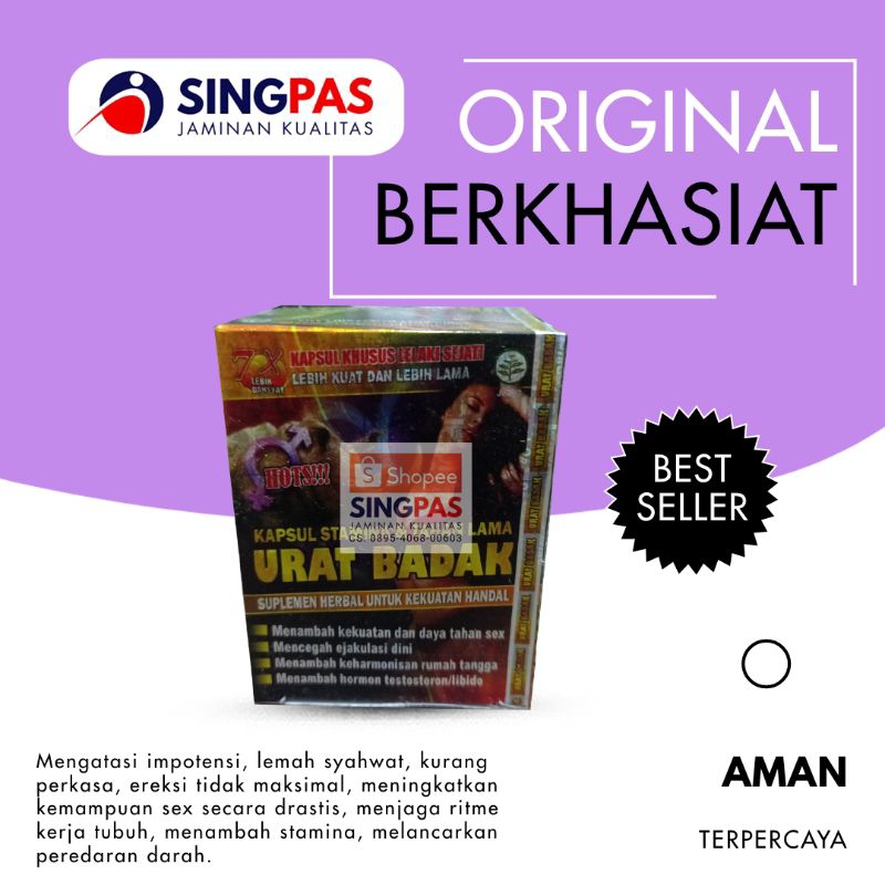 

Kapsul Urat Badak 7X Original Suplemen Herbal Jamu Kesehatan Kapsul Obat (Kuat) Pria Asli Ampuh