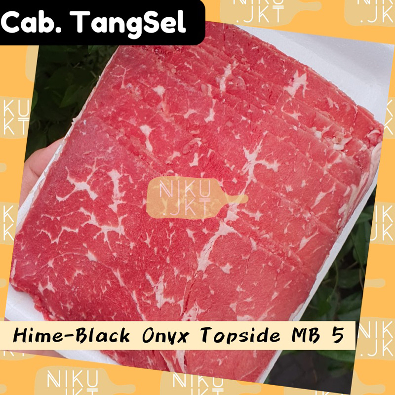 

Daging Sapi Beef Slice HALAL AUS Black Onyx Marubeni Topside MB 5 Grain Fed 270days - 500gr