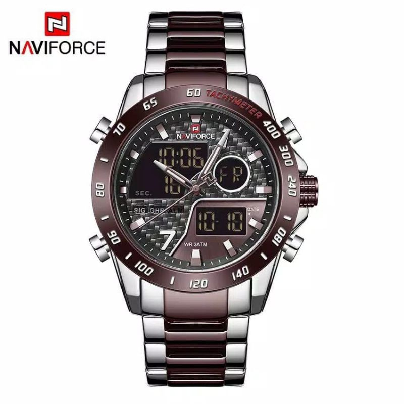 JAM TANGAN PRIA NAVIFORCE 9171 DOUBLE TIME ORIGINAL