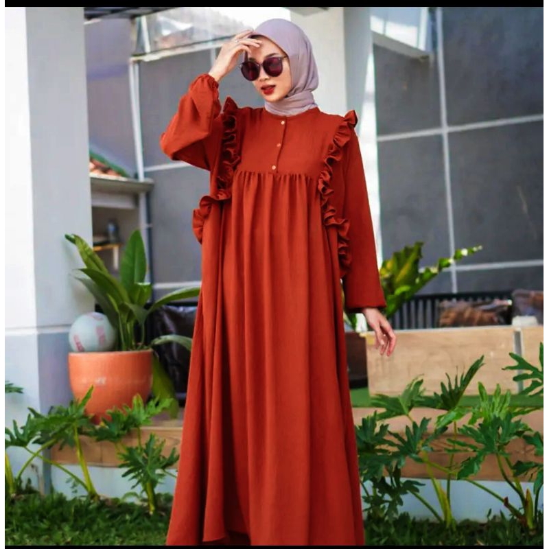 NEW/ALISIA DRESS// GAMIS TERBARU //BAHAN CRINGKLE AIR FLOW PREMIUM/