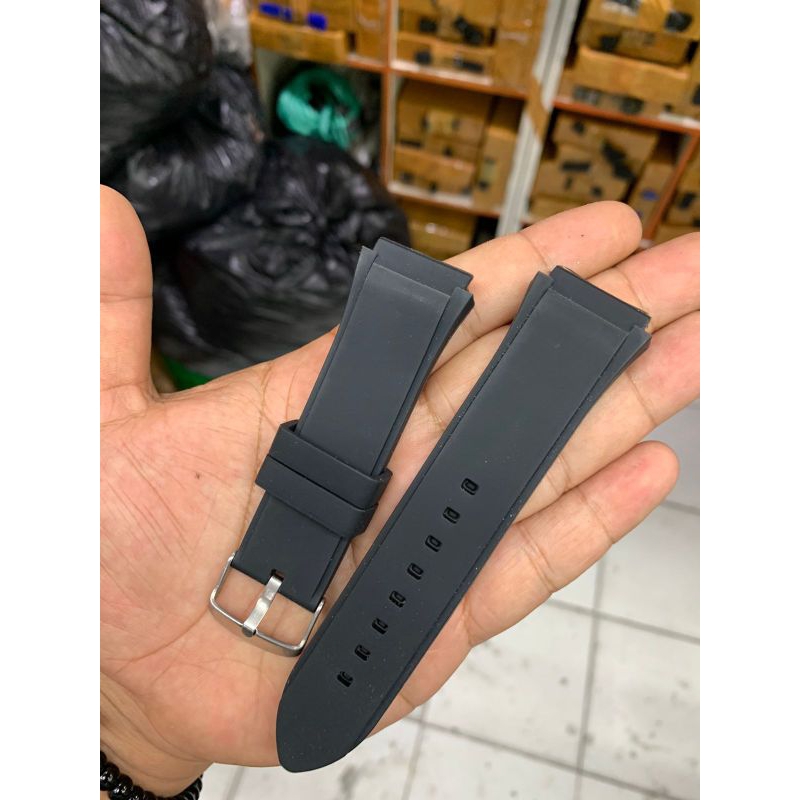 Strap Tali jam tangan Guess rubber hitam Size 22mm buckle