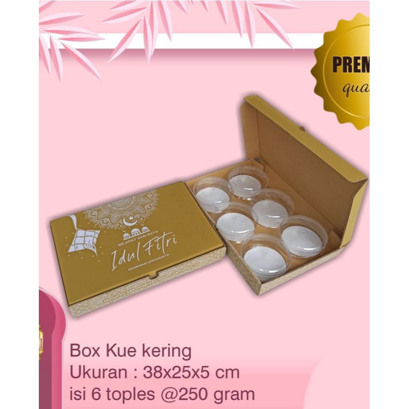 BOX KUE KERING LEBARAN ISI 6PCS TOPLES 250GRAM