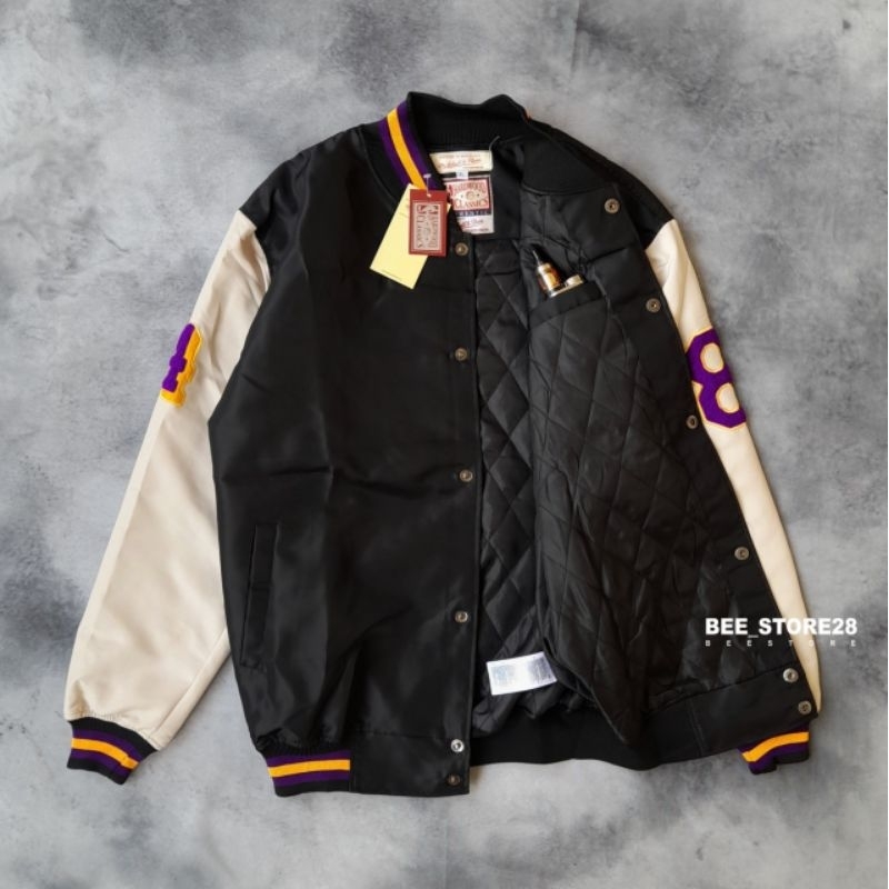 JACKET VARSITY LAKERS 24/8 FULL BORDIR PREMIUM FULLTAG &amp; LABEL