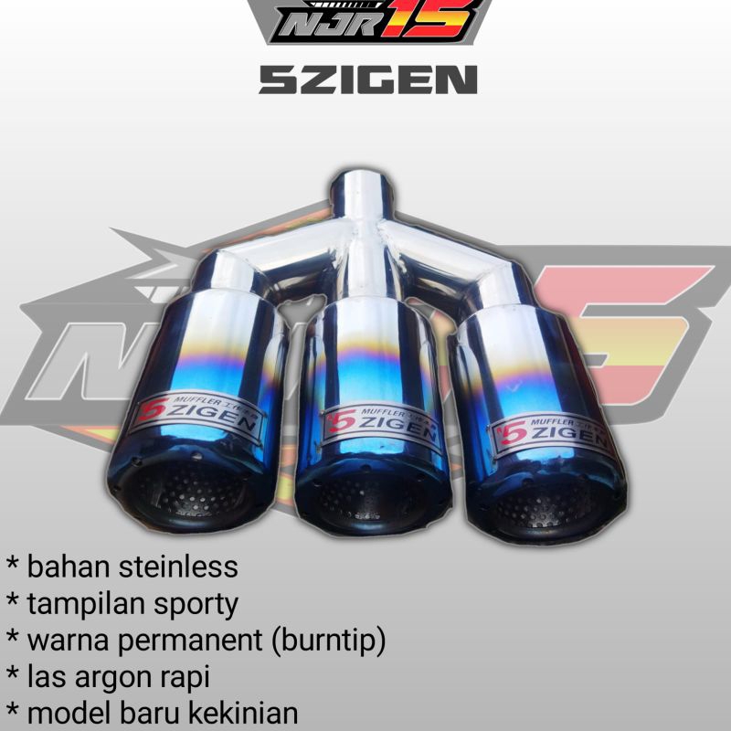knalpot racing mobil cabang 3 full stenlis