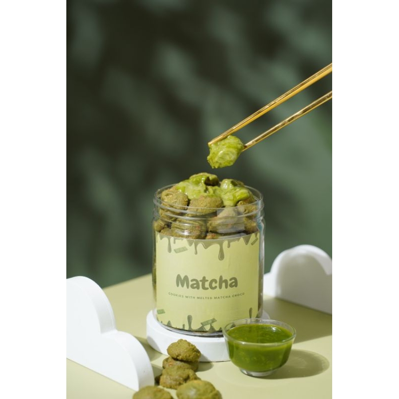 

Melted cookies matcha choco premium