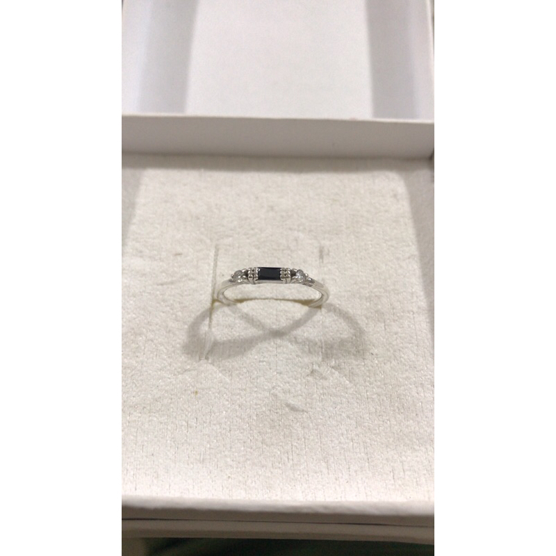 cincin perak 925 sterling silver permata persegi