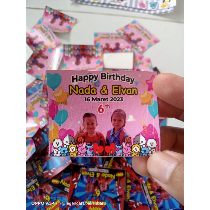 

Stiker Ulang Tahun Custom Foto - Stiker Happy Birthday Anak - Free Desain - Spesial Karakter